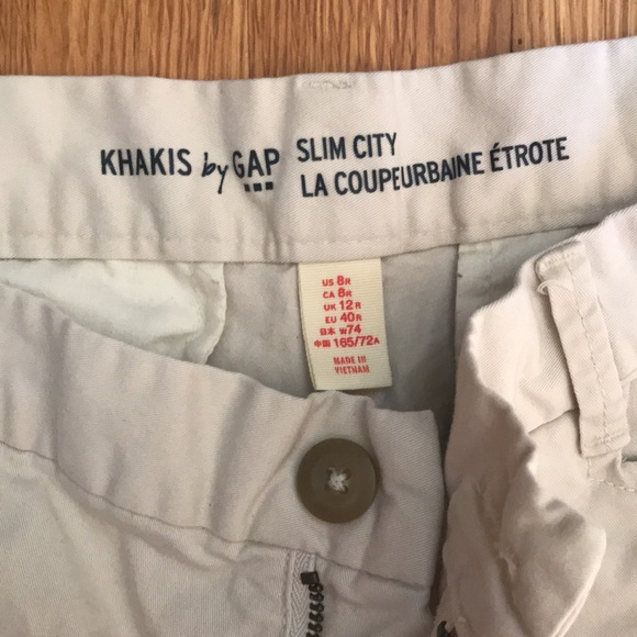 Gap khakis, size 8 regular length. Color- off white/light tan - Picture 3 of 3